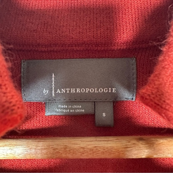 Anthropologie Rust One Button Sweater Jacket Size Small - Picture 6 of 10
